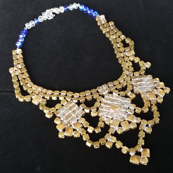 Repurposed Vintage Czech Glass Crystal Necklace - Picture 12 of 16